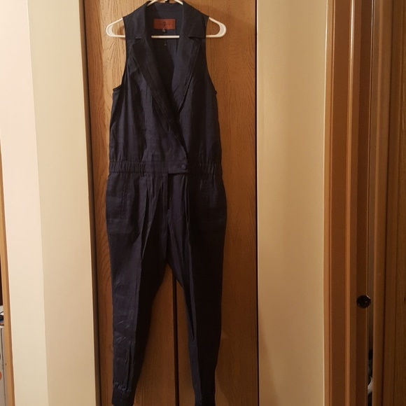 7 For All Mankind Denim - Ladies denim sleeveless overalls